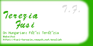 terezia fusi business card